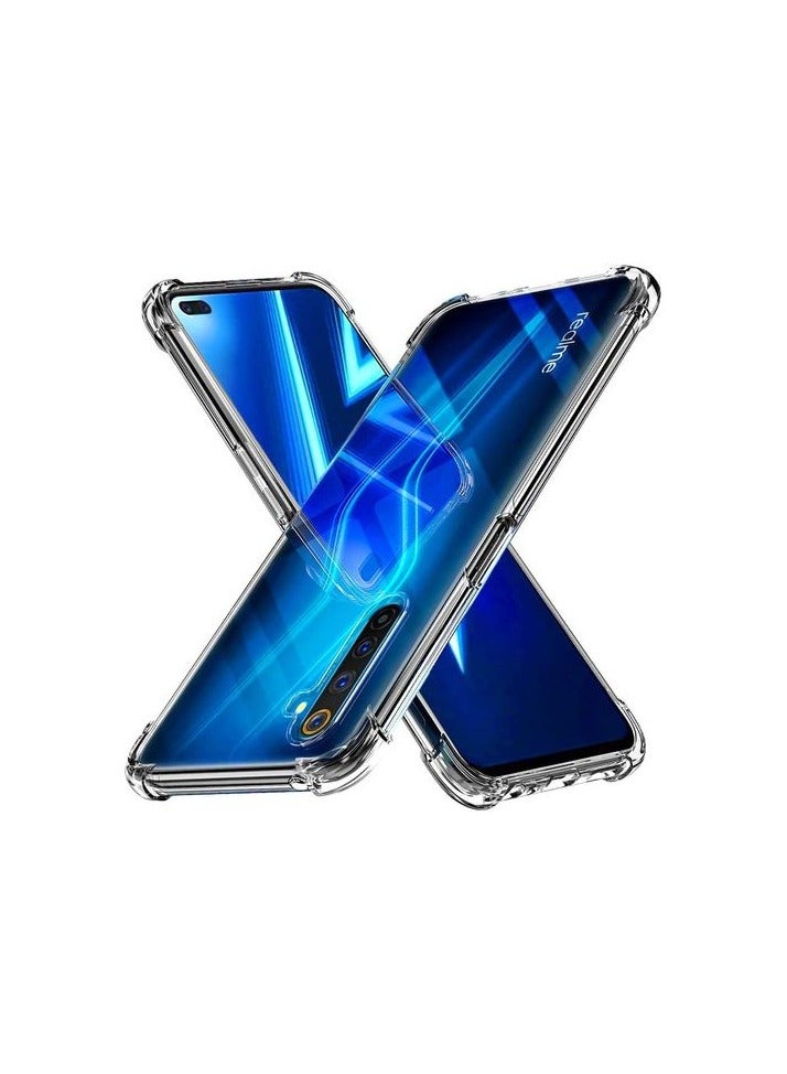 Ultra-Protective Shockproof Transparent Case Compatible with Realme 6 Pro - Clear