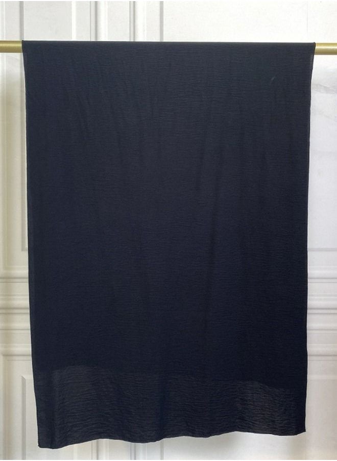 Loquat - Muslim Headscarf Solid Color Long Scarf Wrap Scarves For Women Black - Image 1