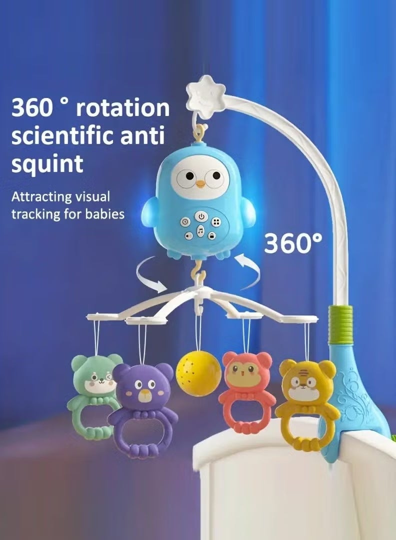 Baby Music Rotary Rattle Newborn crib bell 0-36 months early education Light music toy - Image 2