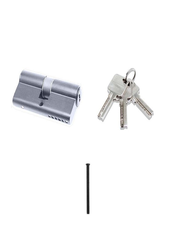 Volo Cylinder Lock - Brass Cylinder Compatible with Mortise Lock Systems for Home, Office, and Commercial Use (60MM Cylinder with Both Side Key (Satin)) - Image 1