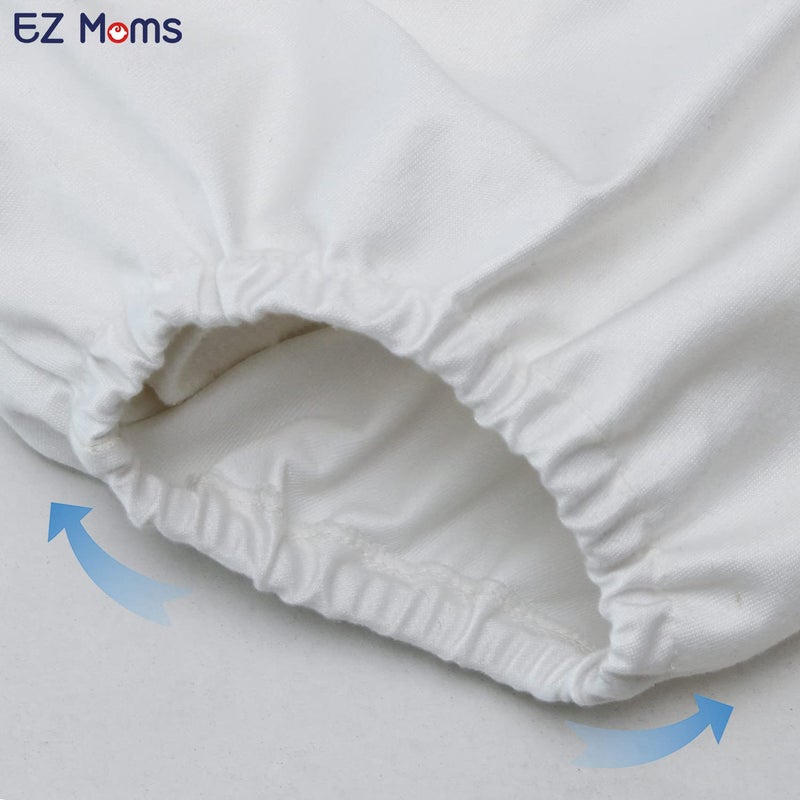 EZ Moms 4 Packs Soft Baby Diaper Covers for Girls Plastic Pants Reusable Swim Diaper Cover Portable Rubber Pants for Toddlers with Baby Washable Wipes Boys and Girls 5T Rubber Underwear for Toddlers - Image 2