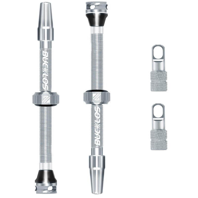 BUCKLOS Tubeless Presta Valve Stem 40/44/55/60/65/80/100 mm, Valve Stem Kit with Valve Core Removal Tool for Road Bike/Mountain Bike/MTB, Fit Most Bicycle Rims, Super Light Durable Aluminum Stem - Image 1