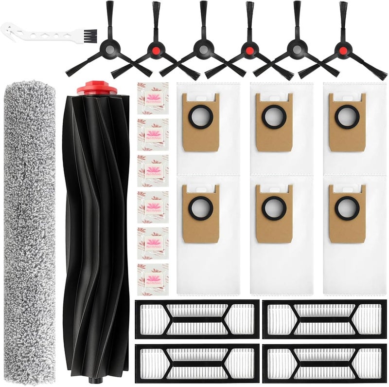 Bpbdzz 25 Count S1 Pro Omni Accessories for Eufy Robot Vacuum Omni S1 Pro: 1 Main Brushes, 1 Roller Mops, 4 Filters, 6 Side Brushes, 6 Dust Bags, 6 Scented Tablets,1 Cleaning Brush - Image 1