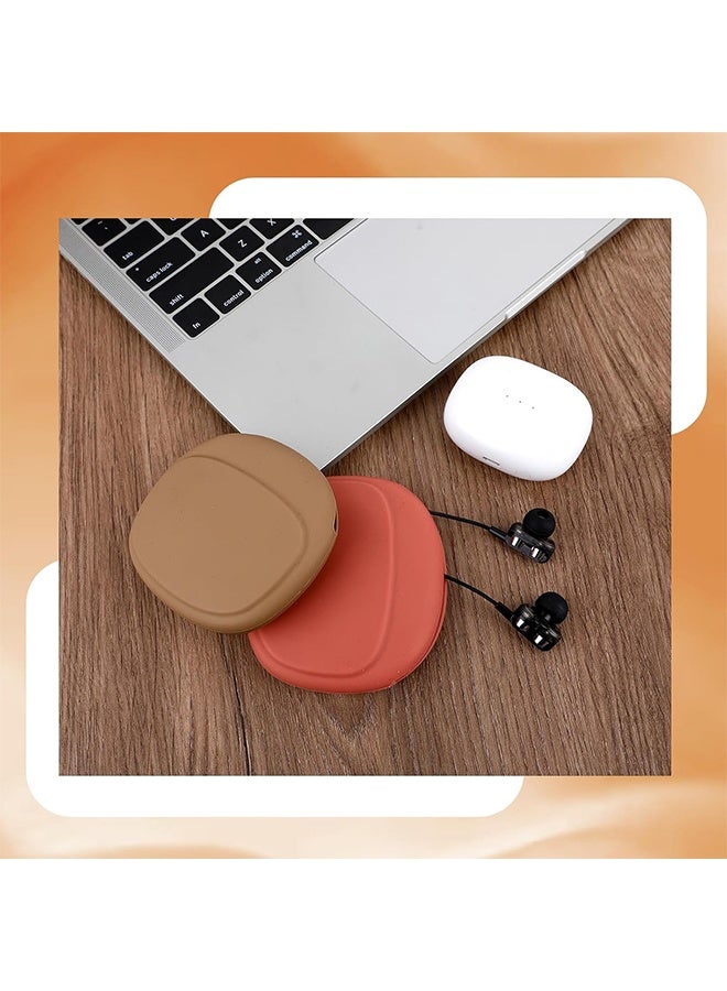 YJ Portable Headphone Storage Box Headphone Cord Bag Protection Headphone Storage Bag Red - Image 4