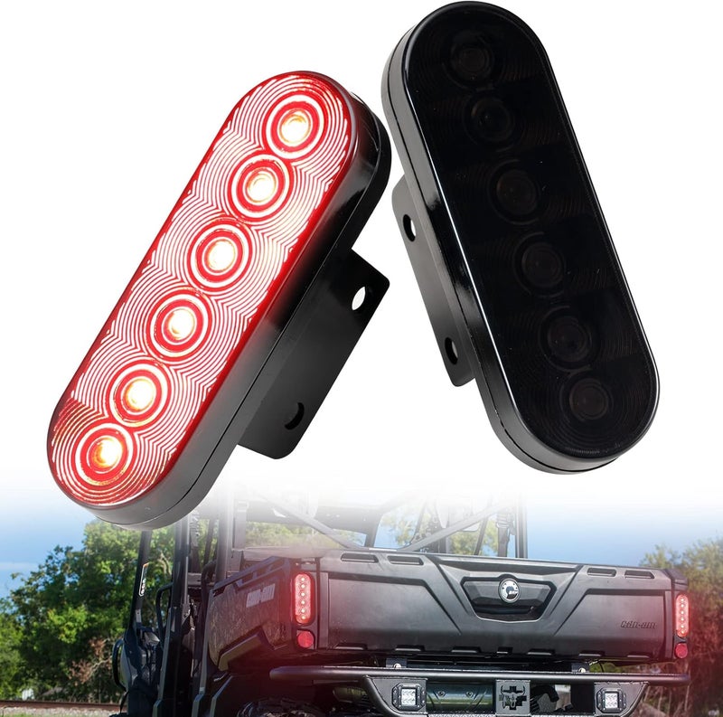 A & UTV PRO Defender LED Tail Light Kit for Can Am Defender MAX HD5 HD8 HD10 (2016-2020) - Smoked - Image 1