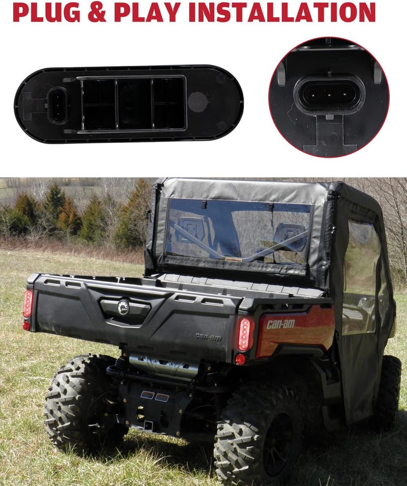 A & UTV PRO Defender LED Tail Light Kit for Can Am Defender MAX HD5 HD8 HD10 (2016-2020) - Smoked - Image 2