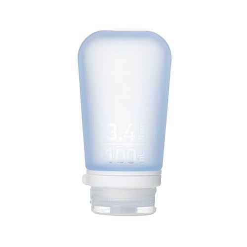 humangear GoToob+ (Large) | Refillable Silicone Travel Bottle | Locking Lid | Food-Safe Material | Blue, Large (3.4 fl.oz.; 100ml) - Image 1