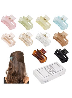 cobinaan Small Tiny Claw Hair Clips for Women Girls for ThinMedium Thick Hair 15 Inch Mini Hair Jaw Clips Matte Rectangle Nonslip Clip with Gift Box Matteshiny color series 