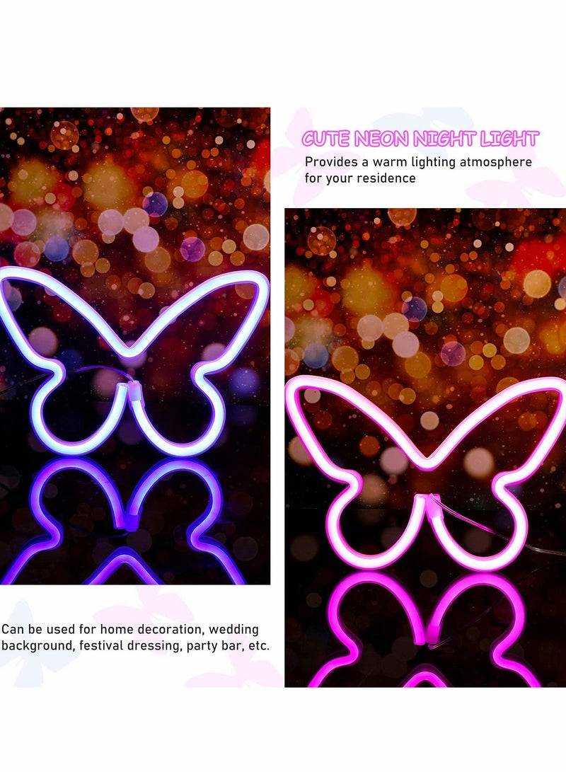 Excefore Butterfly Neon Signs Butterfly LED Light 3-AA Battery Powered - Image 5