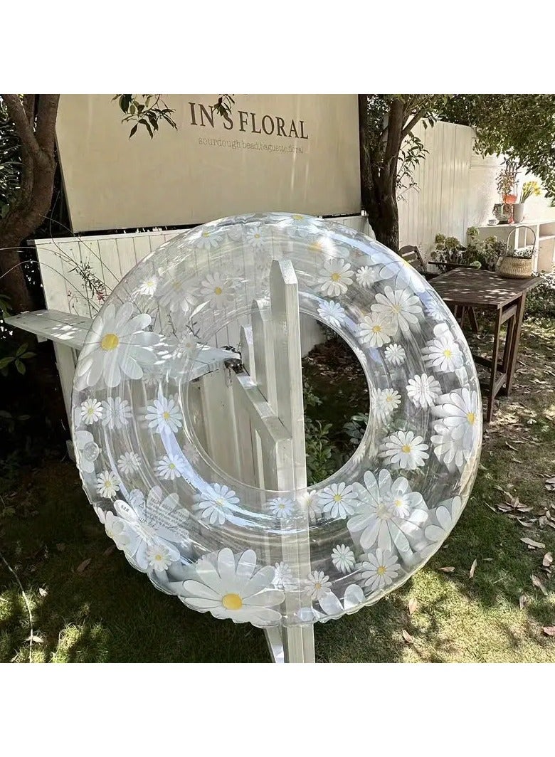 Goolsky 1pc Daisy Swim Ring For Adults - Durable Pvc, Perfect For Summer Outdoor Fun(90#) - Image 4