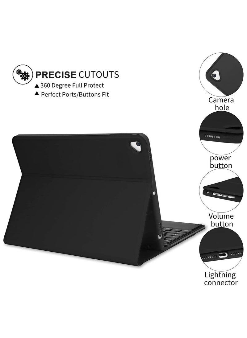 حافظة لوحة المفاتيح للجيل التاسع (2021) - حافظة 10.2 مع لوحة مفاتيح للجيل الثامن والسابع / برو 10.5 WX أسود - Image 2