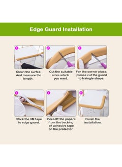 Safe-O-Kid Safe-O-Kid® Prevents from Head Injury Multi Functional 2 Meter Edge Guard, Baby Proofing Combo of U-Shaped Pre Taped with Finger Pinch Guard for Babies.  - Image 4