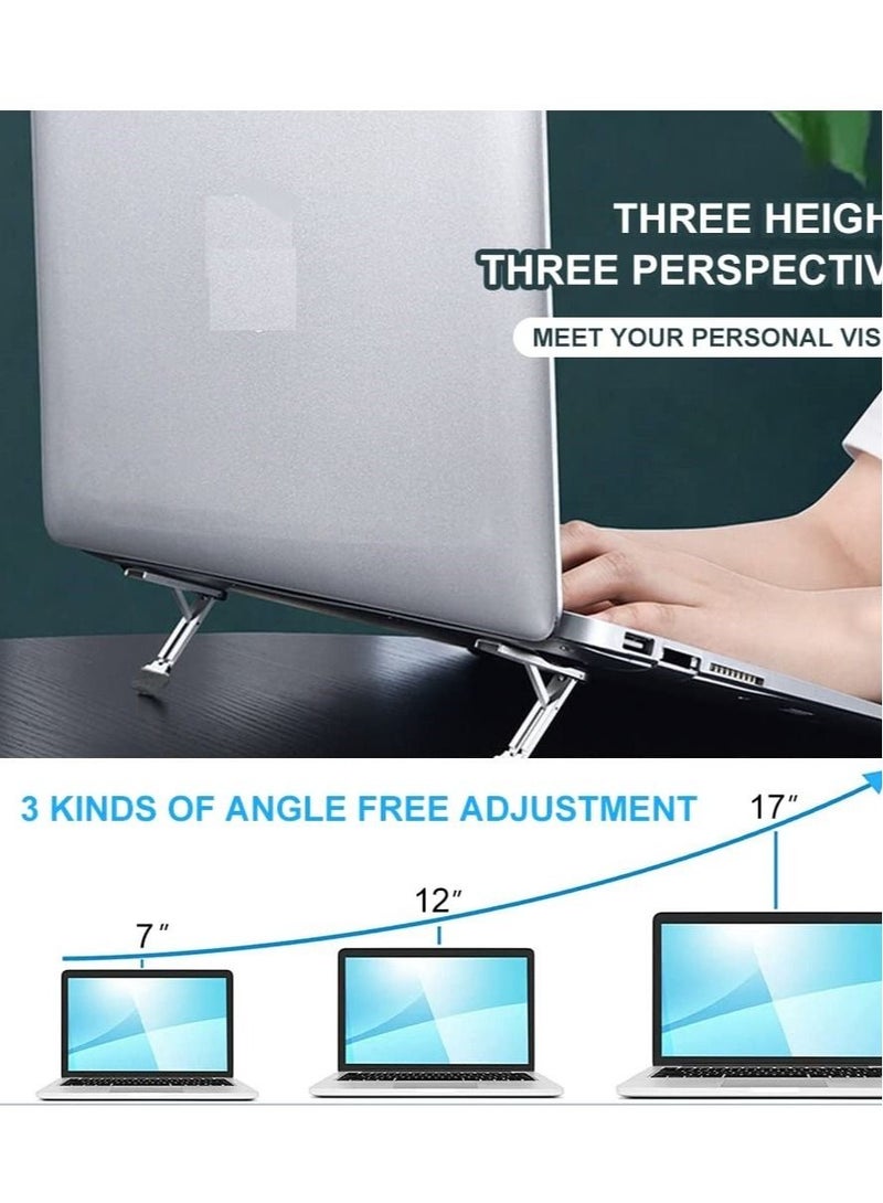 Y&D Portable Invisible Laptop Stand with 3 Adjustable Angles Mini Aluminum Cooling Pad Keyboard Riser Ergonomic Computer  - Image 4