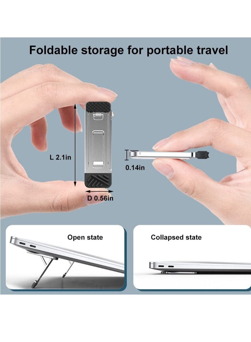 Y&D Portable Invisible Laptop Stand with 3 Adjustable Angles Mini Aluminum Cooling Pad Keyboard Riser Ergonomic Computer  - Image 5