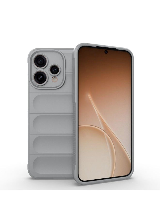 جراب موبايل ماجيك شيلد  سيليكون مضاد للصدمات وحمايه للكاميرا متوافق  Oppo Reno 15 5G (رمادي) - Image 1
