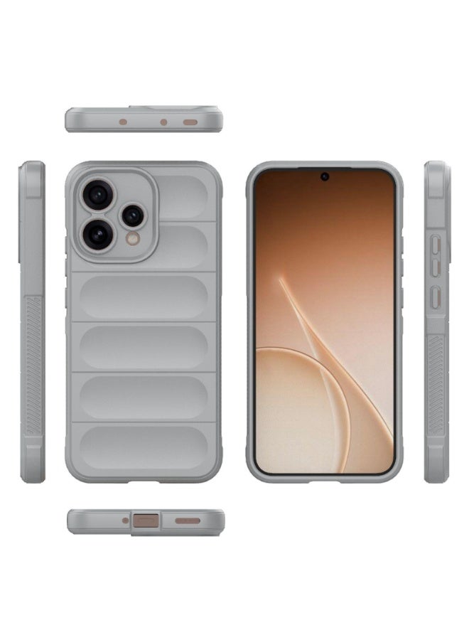 جراب موبايل ماجيك شيلد  سيليكون مضاد للصدمات وحمايه للكاميرا متوافق  Oppo Reno 15 5G (رمادي) - Image 3