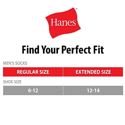 Hanes Big and Tall Ankle, 12-14-White, 6 Pairs - Image 4