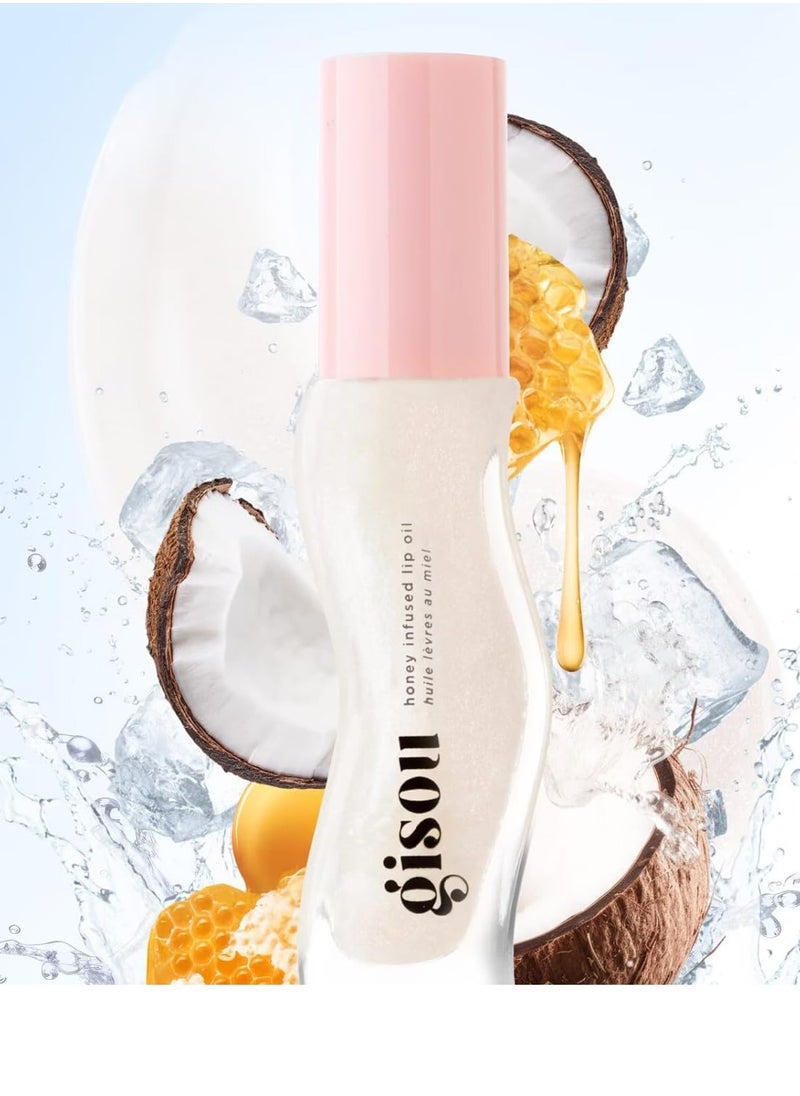 Gisou Gisoo Honey Rich Lip Oil, Coconut Frost, 8 ml  - Image 1