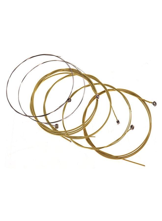 Alice A406 Series Acoustic Folk Guitar Strings Set Stainless Steel Wire Steel Core Coated Copper Alloy Wound, 6pcs/ Set, Super Light(.011-.052) - Image 1
