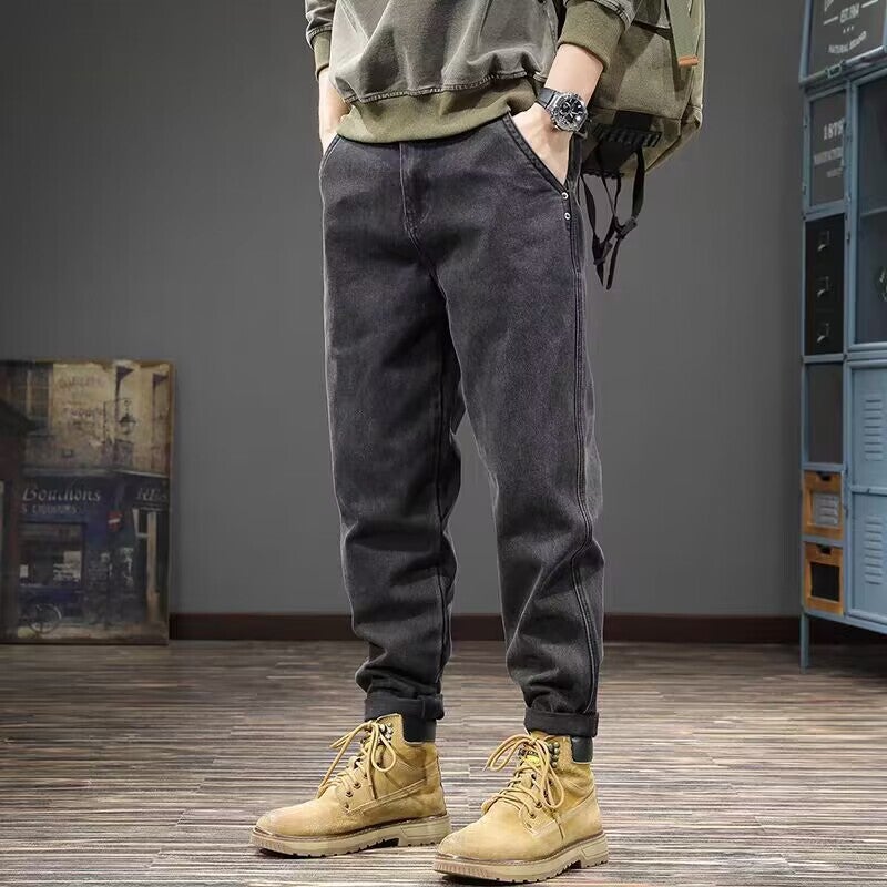 Unisex Classic Denim Jeans Loose Fit Daily Outdoor Wear - Image 1