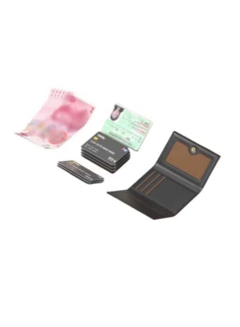LLASIDO PU Leather Trifold Wallet for Men - RFID Wallets Slim 7 Credit Card Holder 1 ID Compartment - Image 4
