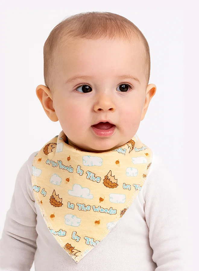 LITTLE SURPRISE BOX Little Surprise Box, 3PCS Set of Hedgehog print premium adjustable snap button closure Bibs