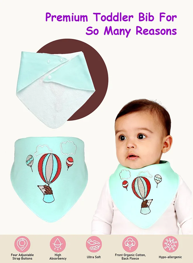 LITTLE SURPRISE BOX Little Surprise Box, 3PCS Set of Hedgehog print premium adjustable snap button closure Bibs