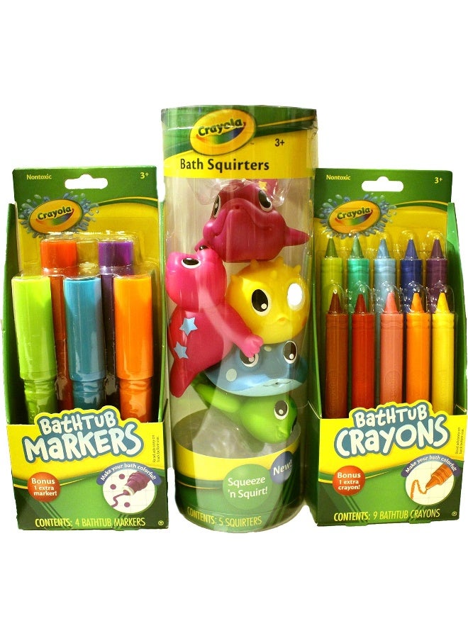 Crayola Crayola Bath Time Fun Bundle Including Bathtub Markers, Bathtub Crayons and Bath Squirters  - Image 3