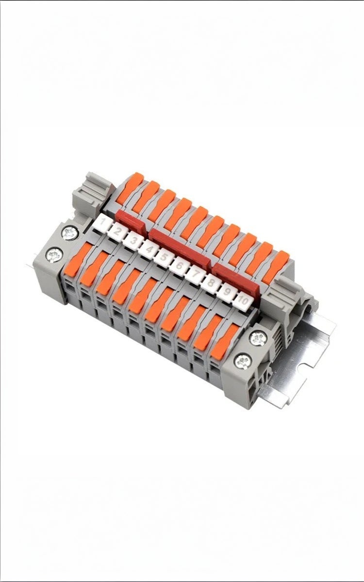 kashemano PCT-211 10PCS,Grey Quick Lever Wire Connectors kit Din Rail Terminal Blocks Push-in Electrical Cable Universal Conductor Compact - Image 1