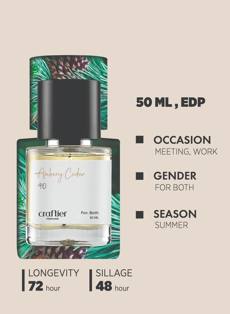 Craftier Perfume AMBERY CEDAR - Inspired of-BACCARAT ROUGE 540, Eau De Parfum for Men & Women - 50ml, Long Lasting Ambery Fragrance Upto 72 Hrs, Travel Size Unisex Perfume - Image 5
