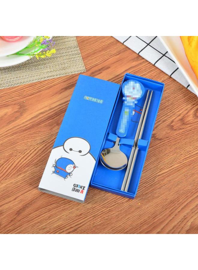 Household Children's Spoon Creative Stainless Steel Cartoon Spoon Cute Anti-scalding Korean Style Short Handle Round Head Spoon Spoon-Color:Dingdong Stainless Steel Spoon - Image 2