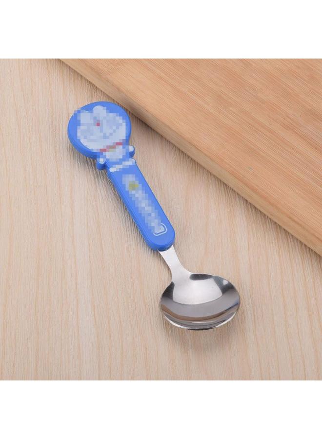 Household Children's Spoon Creative Stainless Steel Cartoon Spoon Cute Anti-scalding Korean Style Short Handle Round Head Spoon Spoon-Color:Dingdong Stainless Steel Spoon - Image 4