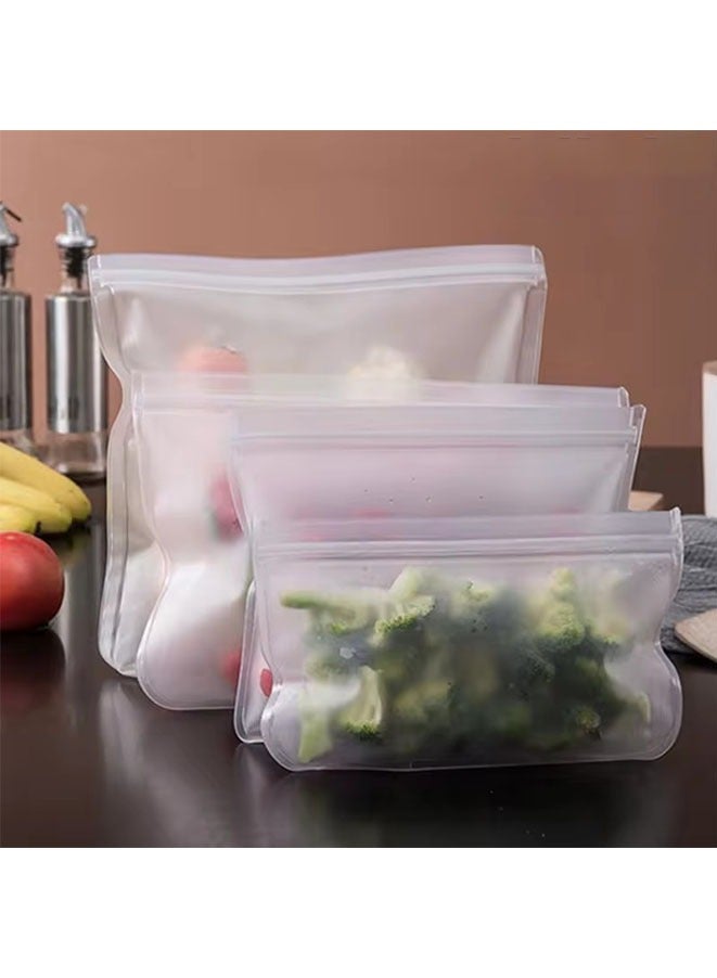 New EVA Food Preservation Bag Refrigerator Food Storage Bag Fruit and Vegetable Food Sealing Bag Reusable(4pcs)  - Image 1