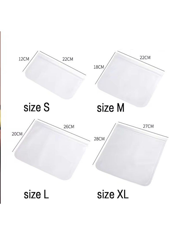 New EVA Food Preservation Bag Refrigerator Food Storage Bag Fruit and Vegetable Food Sealing Bag Reusable(4pcs)  - Image 2