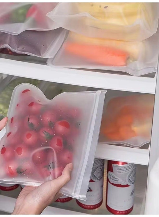 New EVA Food Preservation Bag Refrigerator Food Storage Bag Fruit and Vegetable Food Sealing Bag Reusable(4pcs)  - Image 5