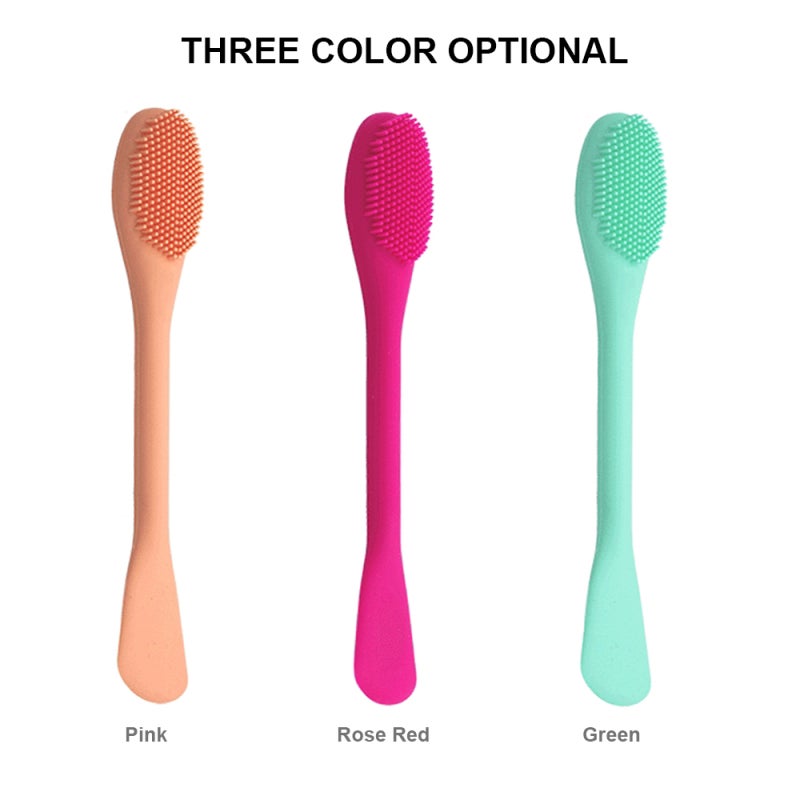 Silicone Face Mask Brush Double-head Face Mask&Facial Cleansing Brush Face Cleanser and Massager Brush for Cream - Image 3