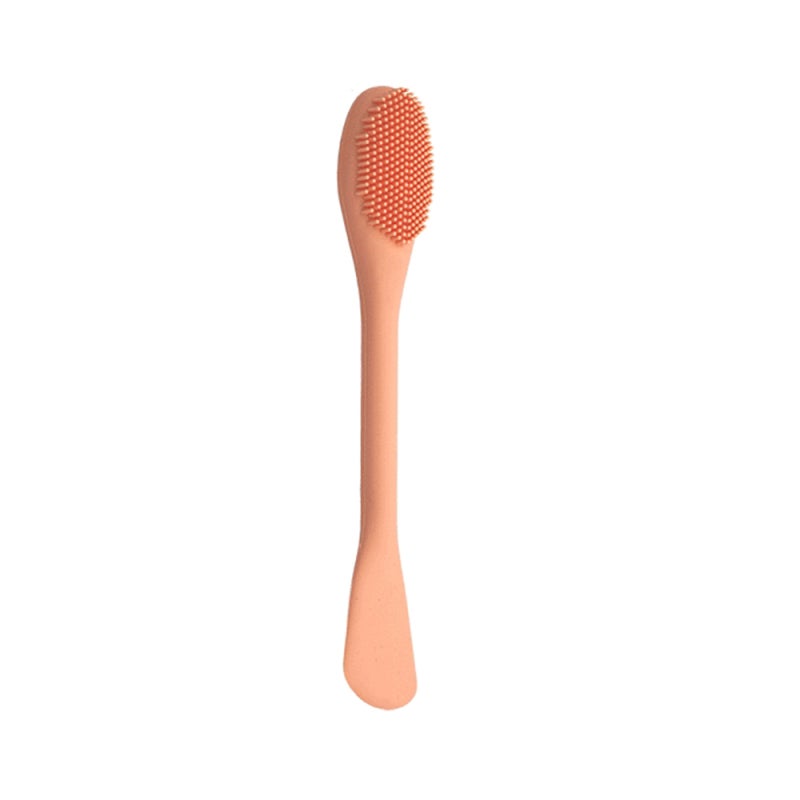 Silicone Face Mask Brush Double-head Face Mask&Facial Cleansing Brush Face Cleanser and Massager Brush for Cream - Image 1