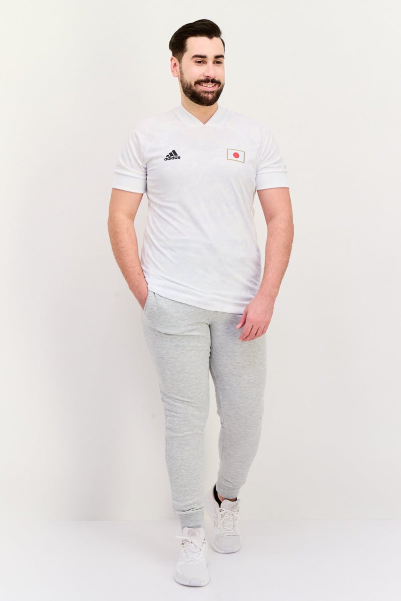 Adidas Men Sportswear Fit Short Sleeves Training Jersey Top, White Combo  - Image 4