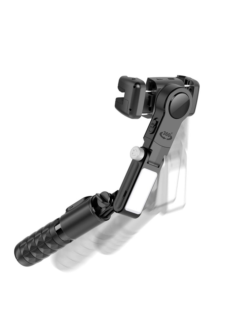 Generic - ECellStreet Gimbal Q18 Stabilizer Desktop Following The Shooting Mode Smartphone Selfie Stick Tripod With Fill Light - Image 1