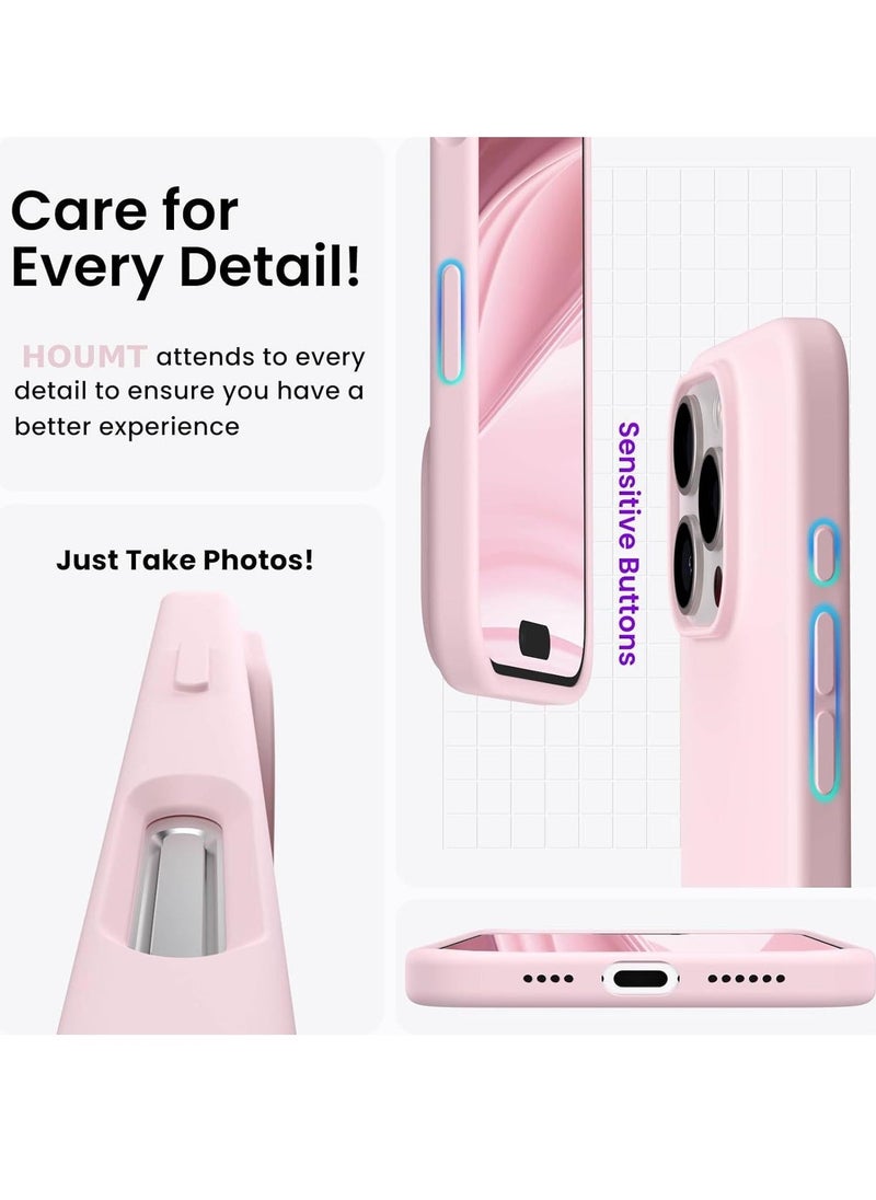 iPhone 16 Pro Max Pink Liquid Silicone Case - Soft Shockproof TPU Protection - Image 5