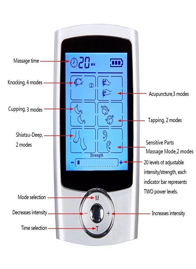 Beauenty Rechargeable TENS Unit Muscle Stimulator 16 Modes Gen TENS Machine with 4 pcs Electrode Pads for Pain Relief  - Image 3