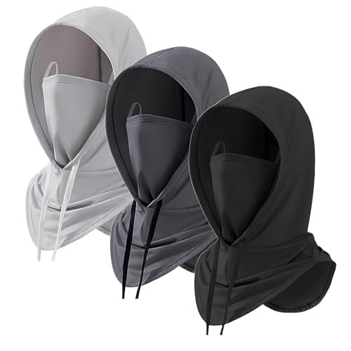 Cmonie 3 Pack Balaclava Sun UV Protection Hood Breathable Full Head Mask Face Cover for Men Women Motorcycle Cycling Fishing (Multi) - Image 1