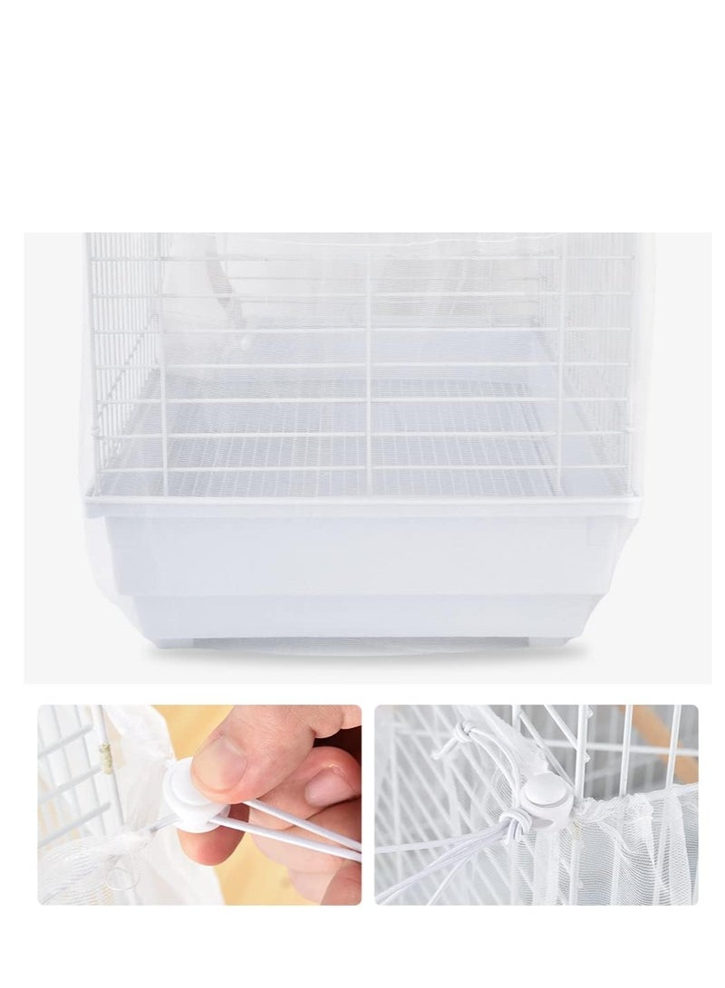 جنرال شبكة قفص الحيوانات الأليفة المرنة وصيد البذور من White Bird Cage Net and Seed Catcher  - Image 2