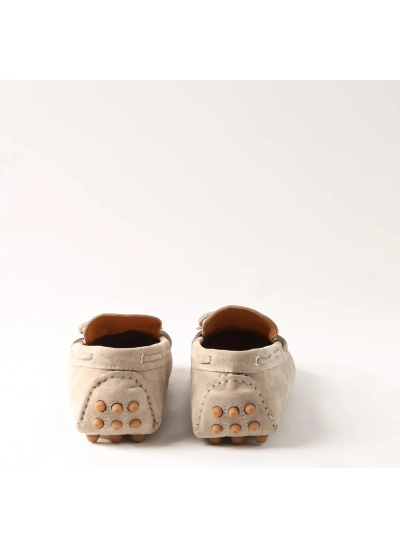 Dufy Beige Men's Suede Loafer Shoes - 105705