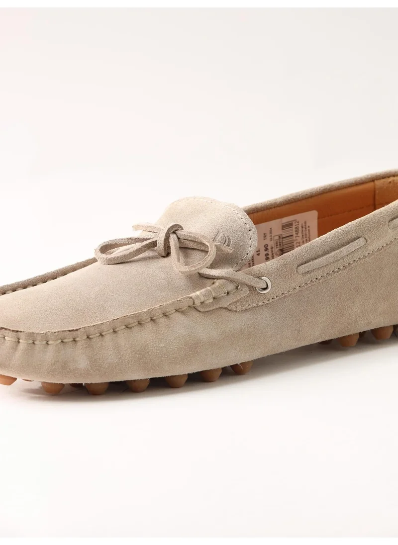 Dufy Beige Men's Suede Loafer Shoes - 105705