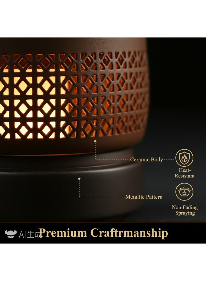 Bluejw 110V Electronic Aromatherapy Incense Burner Incense Powder Fragrance Timer Temperature-Regulated Heating Electric Lavender Incense Burner Incense Incense Incense Smoker - Image 2