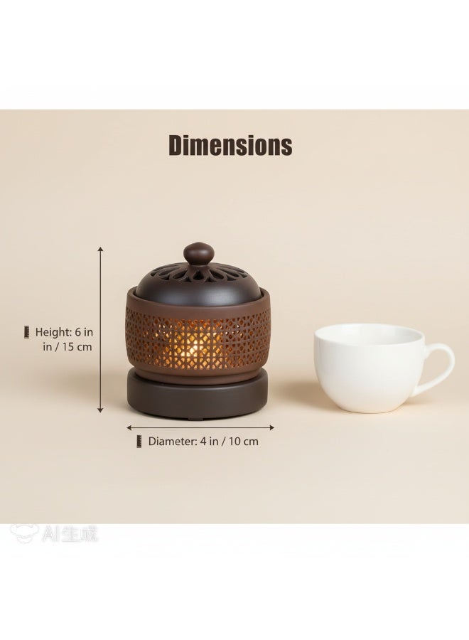 Bluejw 110V Electronic Aromatherapy Incense Burner Incense Powder Fragrance Timer Temperature-Regulated Heating Electric Lavender Incense Burner Incense Incense Incense Smoker - Image 5