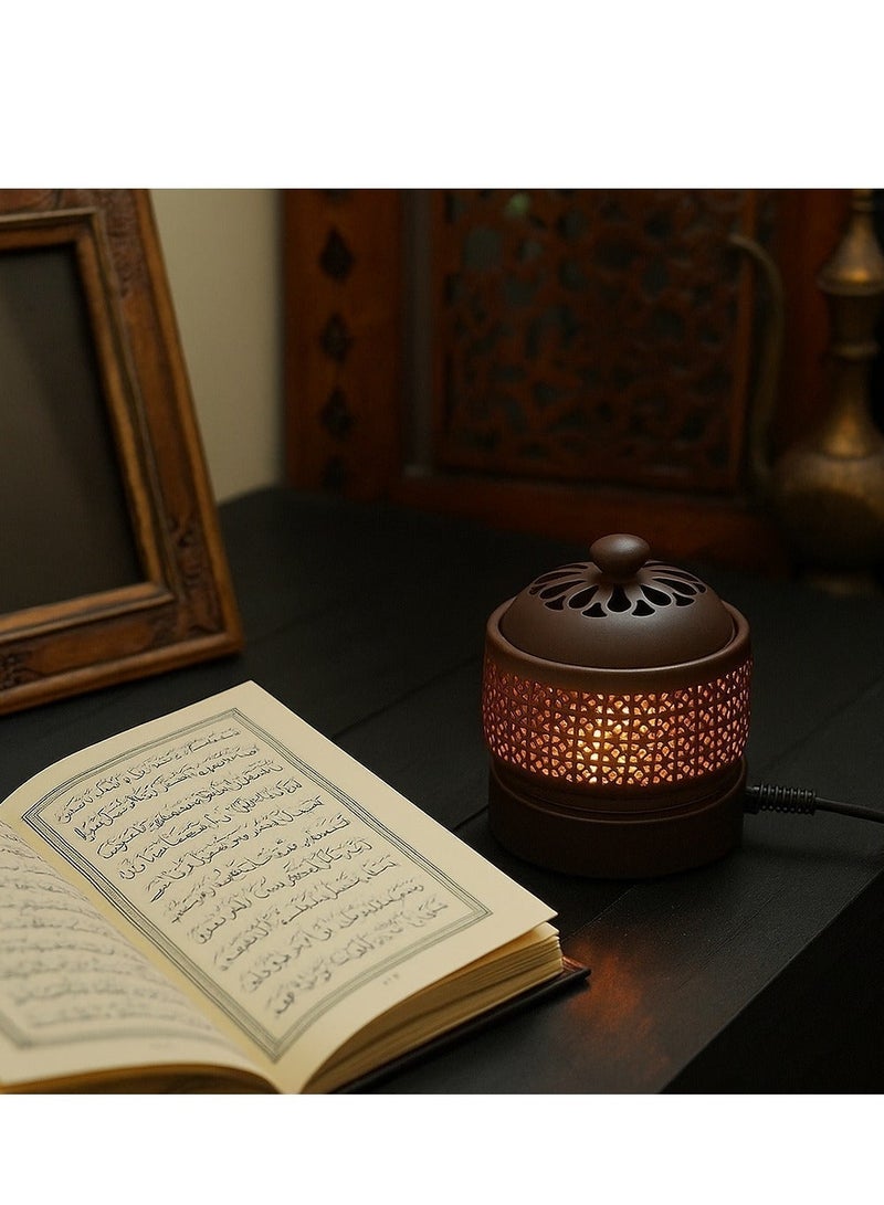 Bluejw 110V Electric Aromatherapy Incense Burner, Timer & Temperature-Regulated Heating Fragrance Diffuser for Incense Powder, Lavender Electric Incense Burner - Image 5