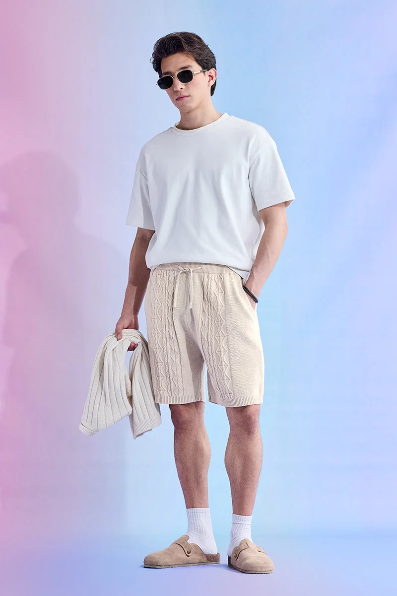 Snitch  Utopia Relaxed Fit Knitted Shorts for Men | Best Price UAE