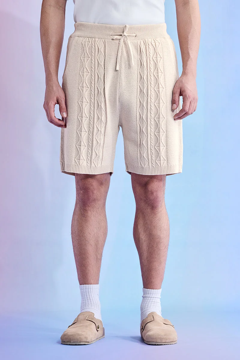 Snitch  Utopia Relaxed Fit Knitted Shorts for Men | Best Price UAE